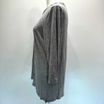 Chico's Weekends by Chico’s Light Gray Crewneck with Sequined Leaf Detail Size 1/M Photo 4