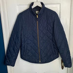 J.Crew Women’s Navy Diamond Quilted Puffer Utility Jacket Sz S Photo 2