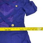 Geary Roark Kamisato Linen Dress Open Back Gold Button Detail Size 14* Blue Photo 11