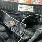 Abercrombie & Fitch Women's the Mom Short High Rise Black Denim Shorts Photo 1