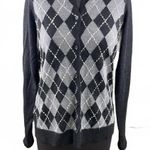 Dana Buchman  Argyle Cardigan 100% Wool Classic Tennis Prep Y2K Women Size Large Photo 0