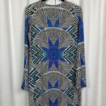 Mara Hoffman Black&Blue Geometric Star Long Sleeve Shift Dress Sz.S Photo 8