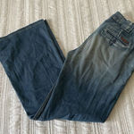 7 For All Mankind  Low Rise Wide Leg Flare Bootcut Jeans Sz 29 Distressed Photo 0