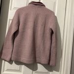 Old Navy  Sherpa 1/4 Zip Up Women’s Size Medium Cozy Sweater Pink/Wine Color Photo 4