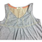 Womens Tank Top Knit Lace Back Lightweight Handkerchief Hem Shirt Medium u Gray Photo 2