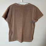 Woolrich  100% Cotton Washed V-Neck Top Size Medium Pecan Brown Photo 7