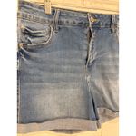 Wax Jean  Butt, I Lovou! Denim Shorts‎ Women's 1XL Blue Cuffed Hem Casual Photo 1