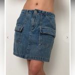 Gap Vintage Y2k Medium Wash Cotton Denim Cargo Skirt size 8 Photo 1