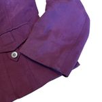 Tribal Magenta Faux Suede Moto Jacket Women’s Size 6 Zip Front Silver Detail GUC Pink Photo 6