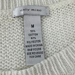 Only Mine Crew Neck Loose Knit Nautical Sweater White with Navy Stripes Medium Photo 5