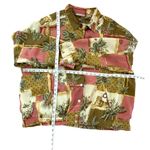 Alfred Dunner Vintage coastal Grandma Grannycore 100% silk cheetah tropical blouson jacket 16 Photo 7