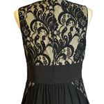 Tahari  Black Lace Inset Formal Maxi Dress 5250M331 Womens 6 Bridesmaid Black Tie Photo 7