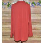 J. Jill Ladies Orange Coral Long Sleeve Jersey Knit Shirt Top Size XL 1/4 Button Photo 4
