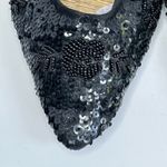 Report Black Beaded & Sequined Mules With Bamboo Insole Size 10 Photo 3