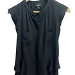 Mossimo Black Drop Waist Blouse Top Size S Career Flowy Photo 0