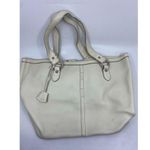Banana Republic White Large Leather Tote Bag Photo 2