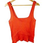 Vince Wide Rib Square Neck Tank Top Size Large Burnt Orchid Photo 1