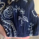 Soprano  Navy Embroidered Cut Out Tunic Dress Photo 5