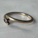 Vintage Dainty Avon Gold Tone Pink Solitaire Birthday Gemstone Ring Size 8.25 Photo 6