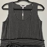 Derek Lam NWT  10 Crosby Waist Tie Peplum Tank Womens Size 6 Black White Textured Photo 2