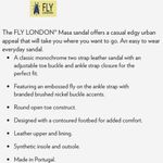 Fly London  “Masa” Sandal Ivory Monochrome 2-Strap Sandals Size 41 (10-10.5 US) Photo 13