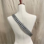 Alt Fashion Silver Glitter Pyramid Studded Belt XL | Goth Emo Whimsigoth Photo 1