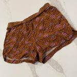 Madewell Drapey Pull On Paisley Festival Shorts Women's Medium Burnt Orange Boho Photo 1