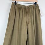 I.V.Y Pants Women L Oregano Drawstring Bohemian Straight Leg Trousers Lagen NWT Green Size L Photo 2