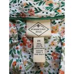 st. john's bay Women Size 2X Floral Button Down Shirt Long Sleeve Cotton Pockets Photo 2