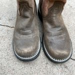 Ariat  Fatbaby Brown & Pink Western Genuine Leather Pull on Western Boots Size 8 Photo 5