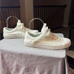 Coolway  White Canvas Sneakers NWOT Size 8 Neutral Preppy Classic Minimalist Photo 2