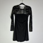 Foxiedox  Open Back Mini Dress Black & Gold Size Medium Photo 2