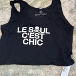 SoulCycle  Black and White Graphic Tank Top Photo 0