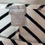 Chico's Chico’s Women's White Black Stripe Bell Sleeve Midi Dress Size 1 M/8 Photo 7