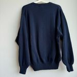 Vintage Unisex Knit France Oversized Preppy Grandpa Boat Como Size Large Cotton Blue Photo 4