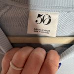 ZARA 50th Anniversary Crewneck Sweatshirt Light Blue Women’s Size Medium Photo 2