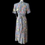 Vintage Small Dress 90s Y2K Maxi Boho 4 Dress Midi Cottage Grunge Floral Tie Purple Photo 2