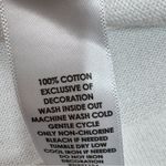 Crown & Ivy Metallic Reindeer Striped Tunic Sweater Blue White Gold Medium Photo 9