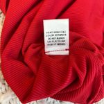 Le lis Red Ribbed Tank Top Bodysuit Photo 5