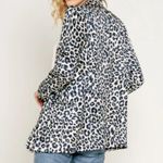 Lavender Brown  Animal Print Blazer in Navy & Ivory Photo 6
