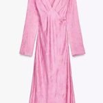 ZARA  maxi midi dress kimono Long Sleeve flowy bottom bohemian pink summer  Photo 7
