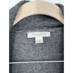 Garnet Hill  Wool Cashmere Blend Cardigan Women Small Gray Open Front Minimalist Photo 2