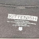 Kittenish  Size Small Black Spellout Crewneck Pullover Sweatshirt Photo 2