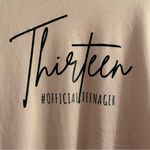 Bella Canvas Thirteen #OfficialTeenager T-Shirt Size Medium Peach 13th Birthday Teen Gift Photo 2