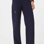 FIGS High Waisted Isabel Wide Leg Scrub Pants in Navy, Size Medium Photo 0
