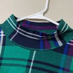 kim rogers  size medium emerald holiday plaid mockneck longsleeve green plaid NWT Photo 4