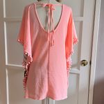 Xhilaration 60’s Style Pompons Palm Coral Cover Up•sz M Photo 6