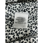 Nine West Womans Long Sleeve Blouse 1x black White Hidden Button Up Photo 3