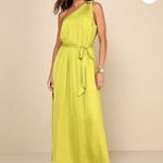 Lulus  Tie Chartreuse Dress  Photo 2