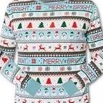 Aldi Christmas Pajamas Womens Large Fair Isle Blue Limited Edition 2024 Size M Photo 1